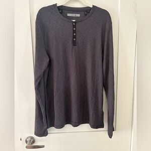 Joe’s jeans | men’s modal cotton blend gray long sleeve Henley, large, casual